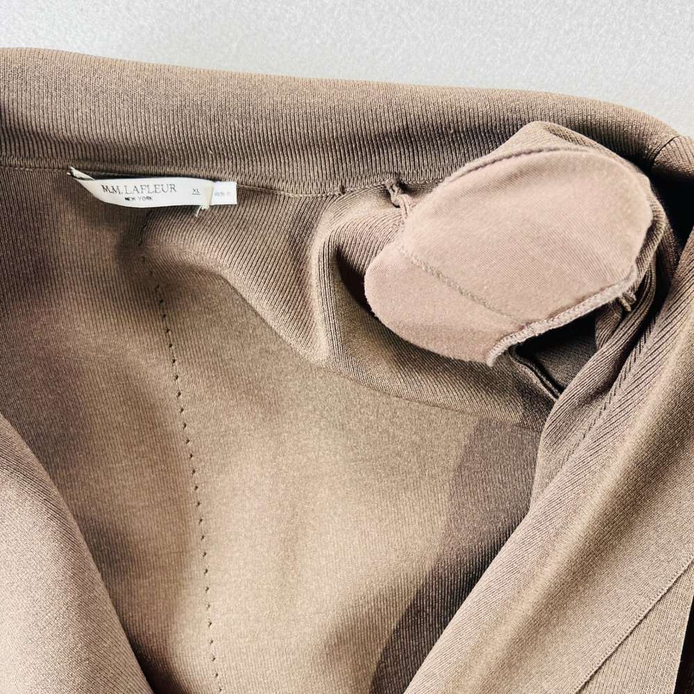 M.M.LaFleur Merritt Jardigan Women XL Ash Brown Knit Wrap Jacket Cardigan Blazer - Picture 8 of 12